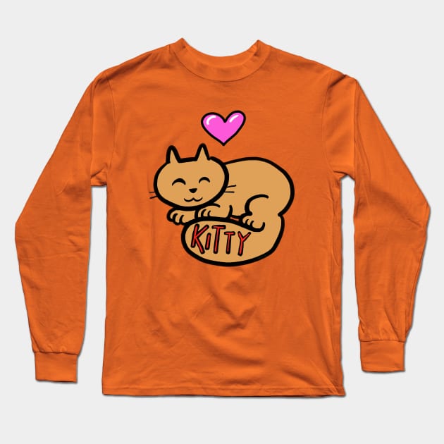 Pretty kitty Long Sleeve T-Shirt by wolfmanjaq